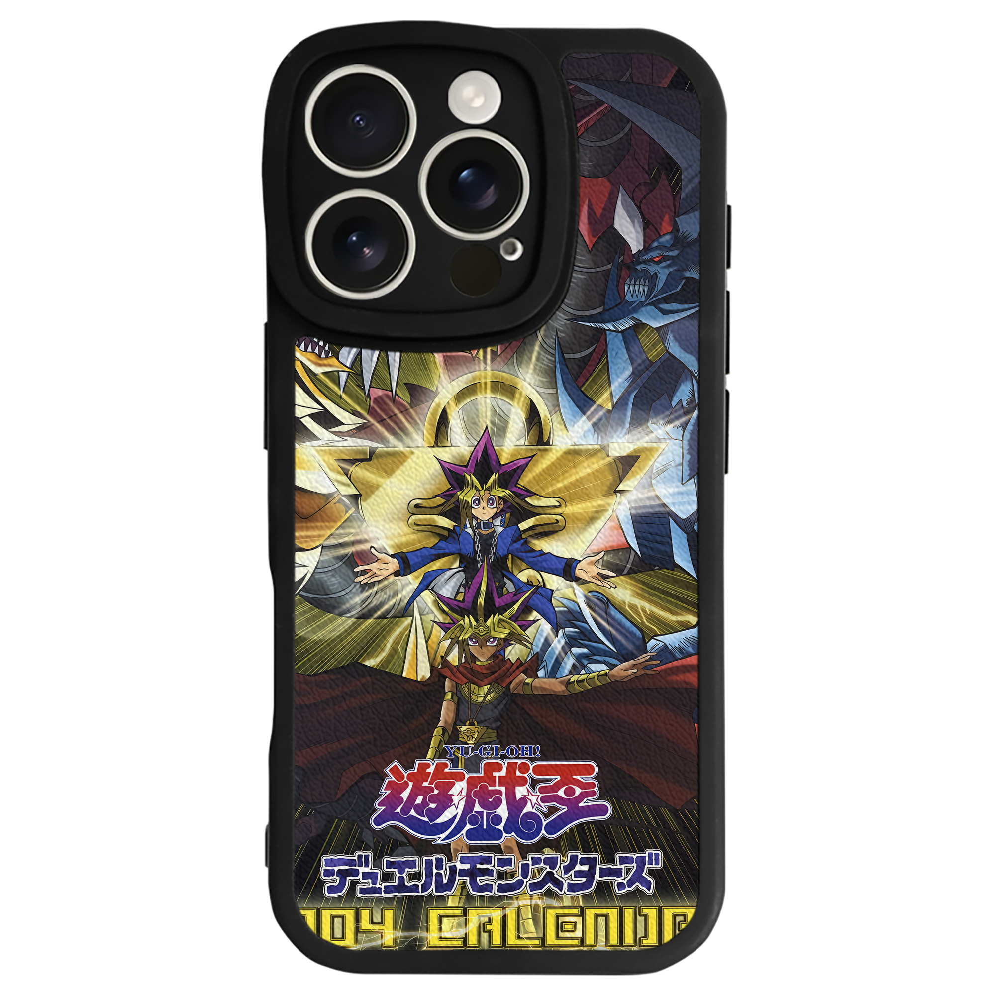 （画像用） 遊☆戯☆王 Yu-Gi-Oh! 【iPhone 16シリーズ対応】シリコンスマホケース（レザー調） 材質：シリコン